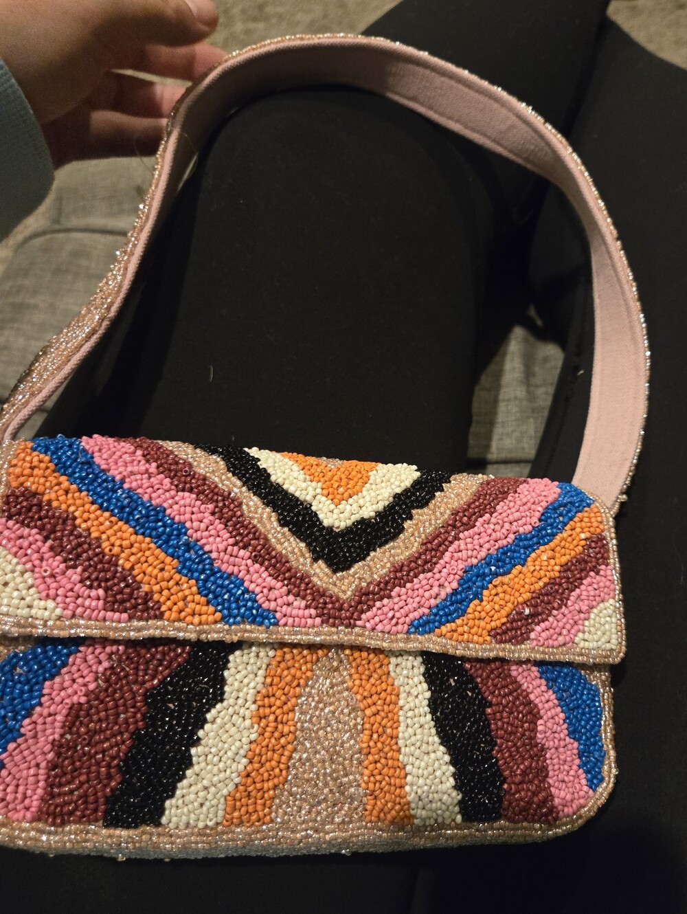 NWT America & Beyond Beaded Vibrant Multicolor Shoulder Bag